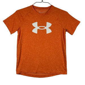 Under Armour Boys Youth Bright Orange Loose Fit Shirt Size Youth Large